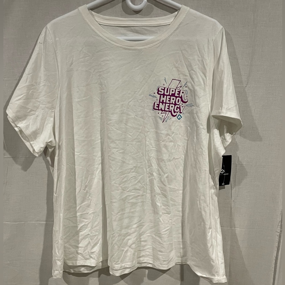 SuperfitHero XXL. White tee shirt